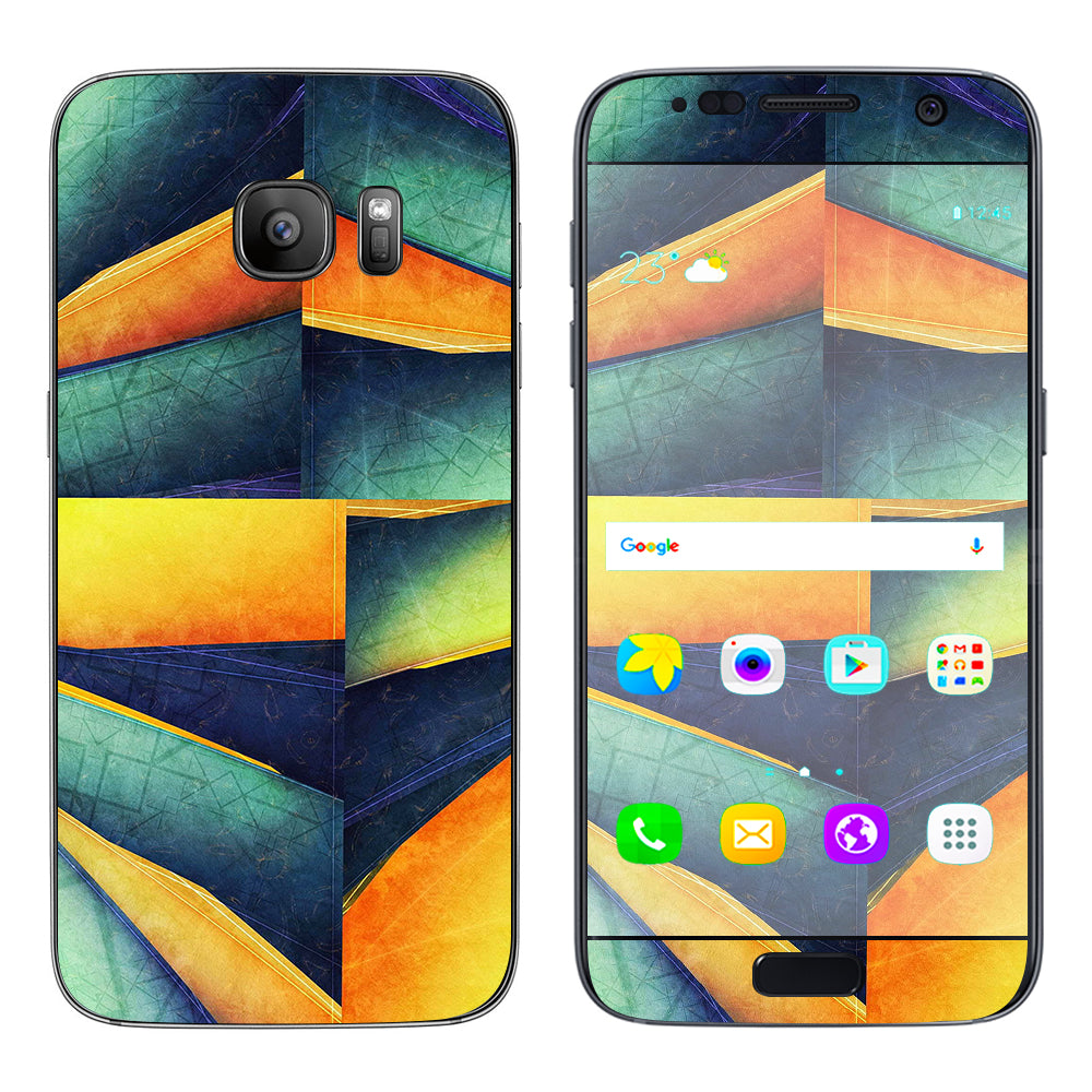  Cube Lines Samsung Galaxy S7 Skin