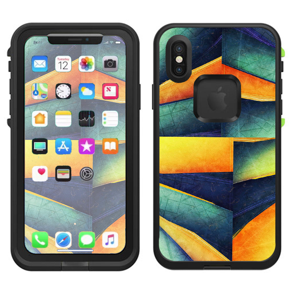  Cube Lines Lifeproof Fre Case iPhone X Skin