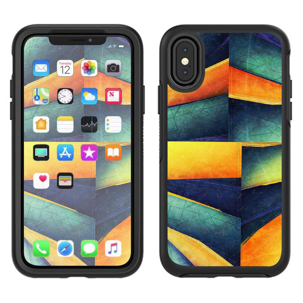  Cube Lines Otterbox Defender Apple iPhone X Skin