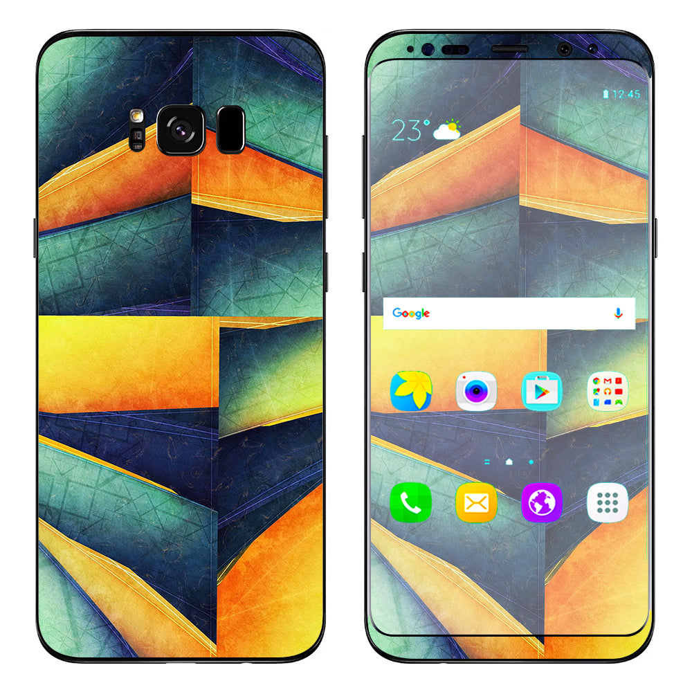  Cube Lines Samsung Galaxy S8 Skin