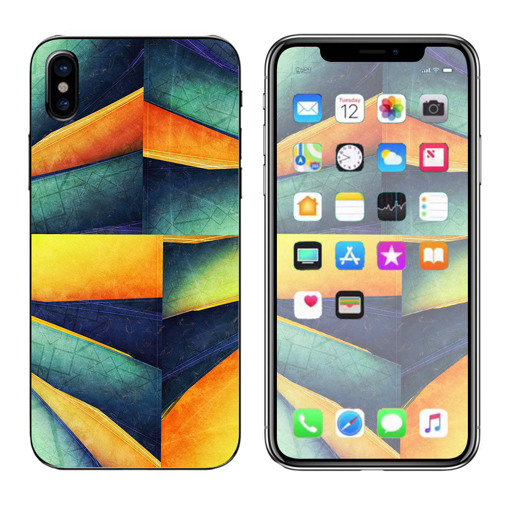  Cube Lines Apple iPhone X Skin
