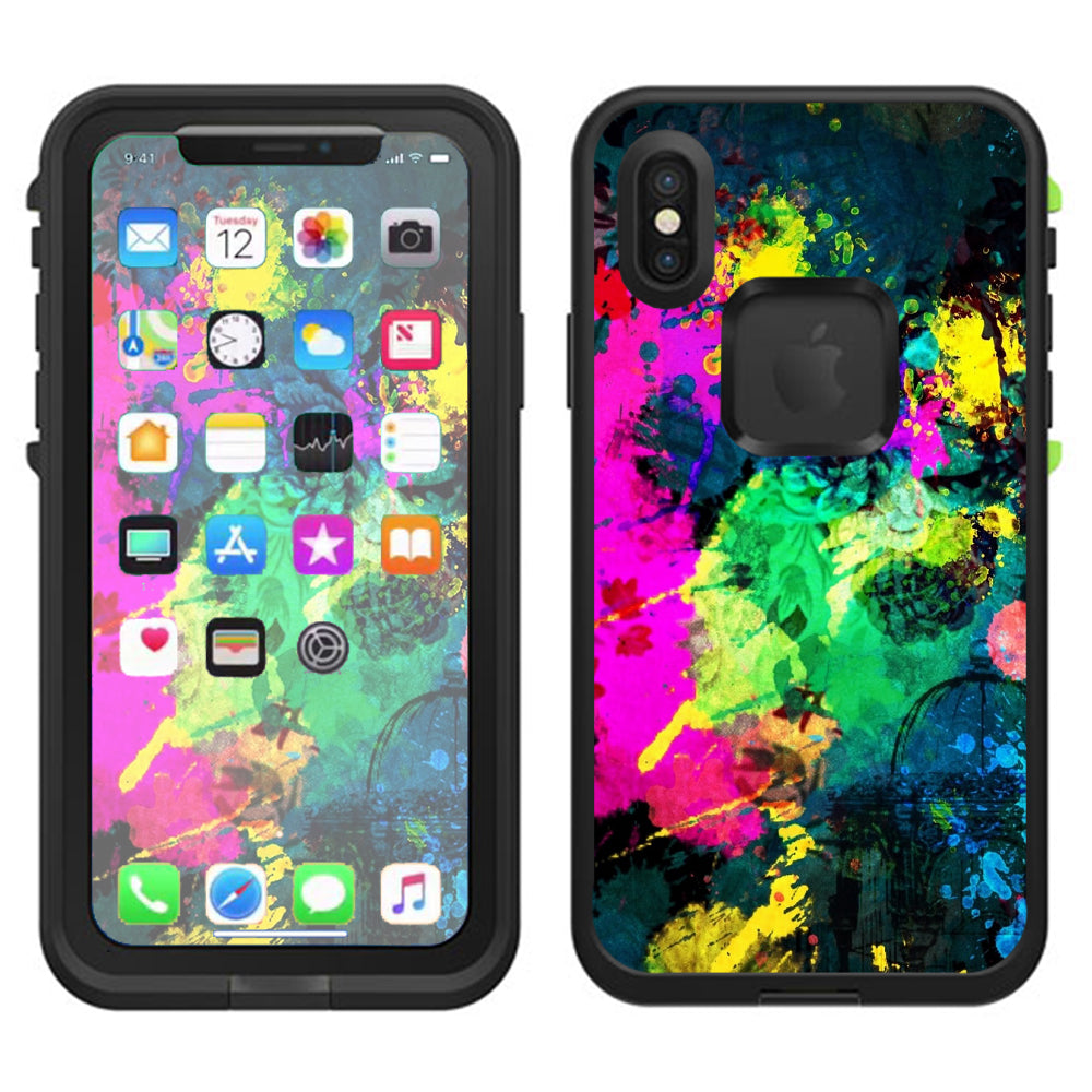  Paintsplatter2 Lifeproof Fre Case iPhone X Skin