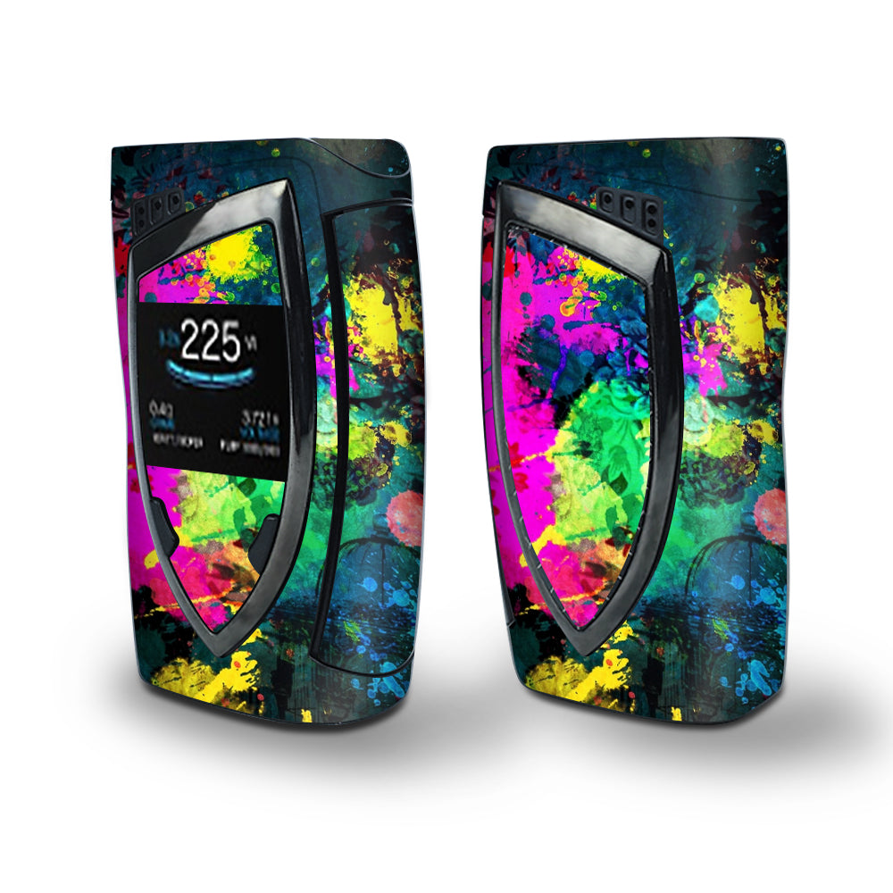 Skin Decal Vinyl Wrap for Smok Devilkin Kit 225w Vape (includes TFV12 Prince Tank Skins) skins cover/ Paintsplatter2