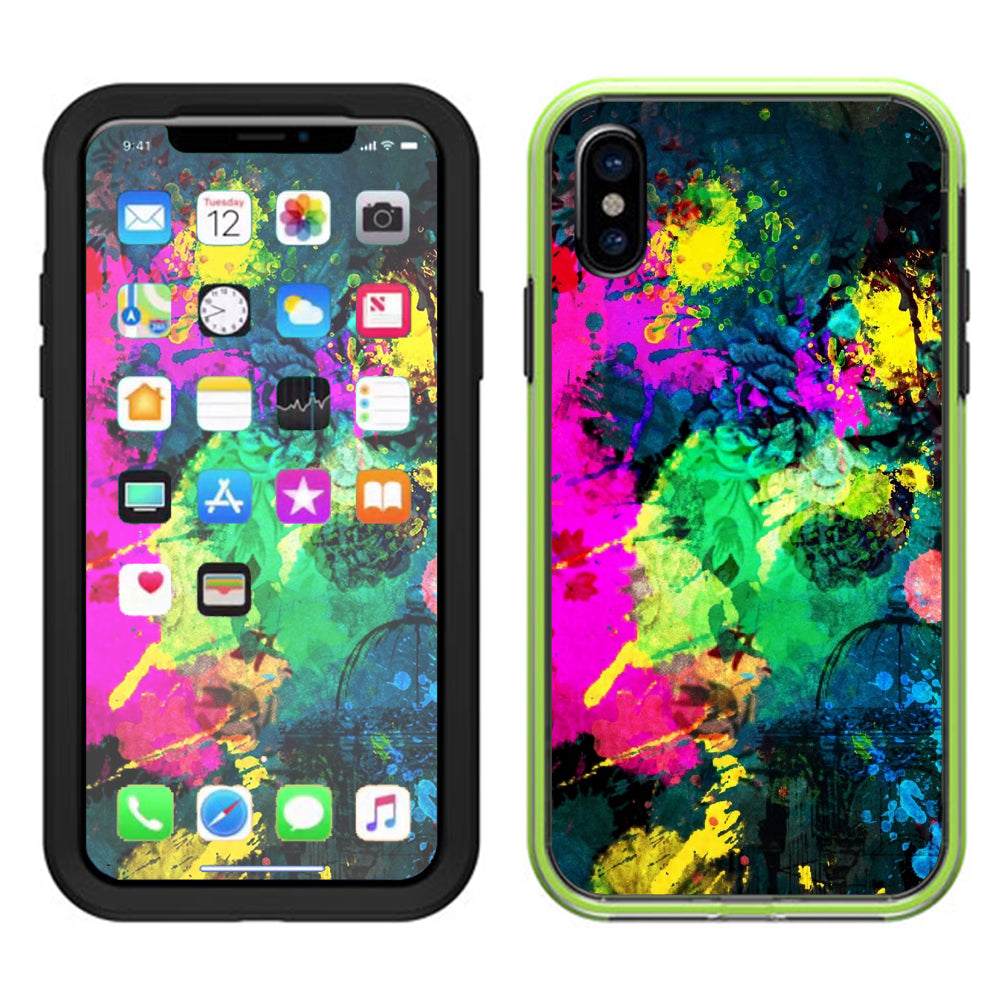  Paintsplatter2 Lifeproof Slam Case iPhone X Skin