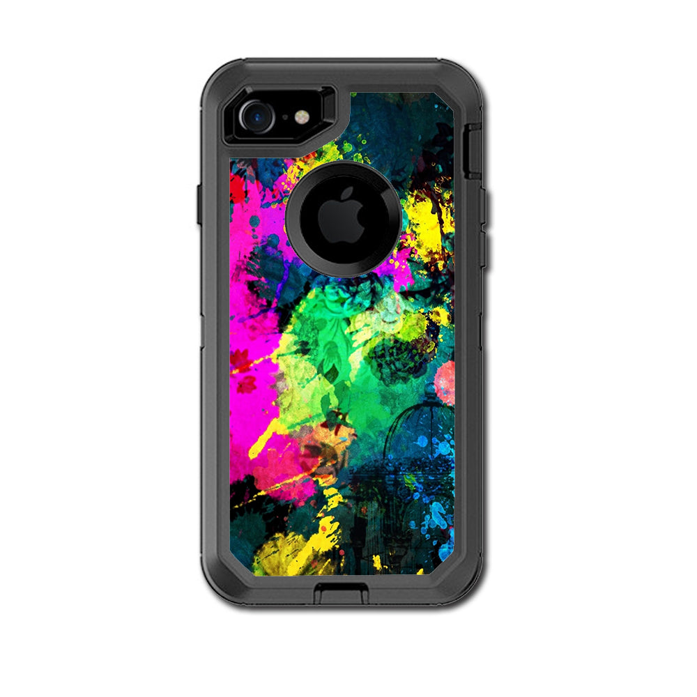  Paintsplatter2 Otterbox Defender iPhone 7 or iPhone 8 Skin