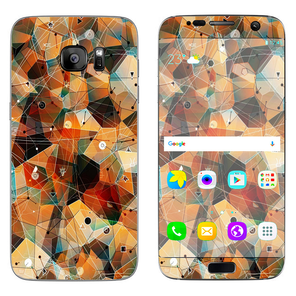 Abstract Triangles Samsung Galaxy S7 Edge Skin