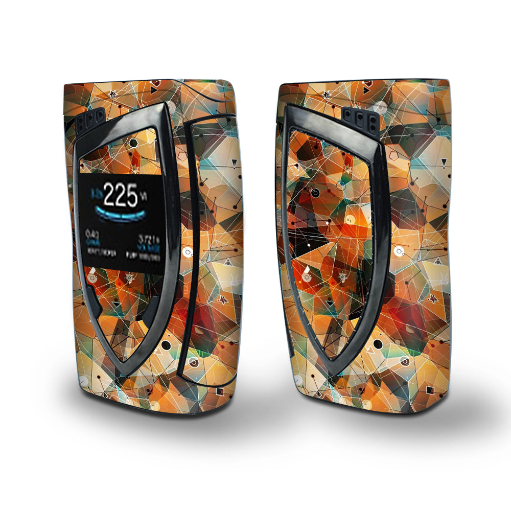 Skin Decal Vinyl Wrap for Smok Devilkin Kit 225w Vape (includes TFV12 Prince Tank Skins) skins cover/ Abstract Triangles