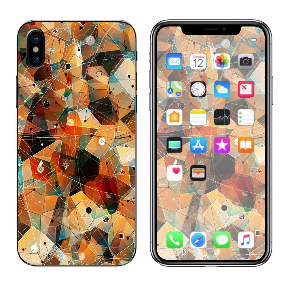  Abstract Triangles Apple iPhone X Skin