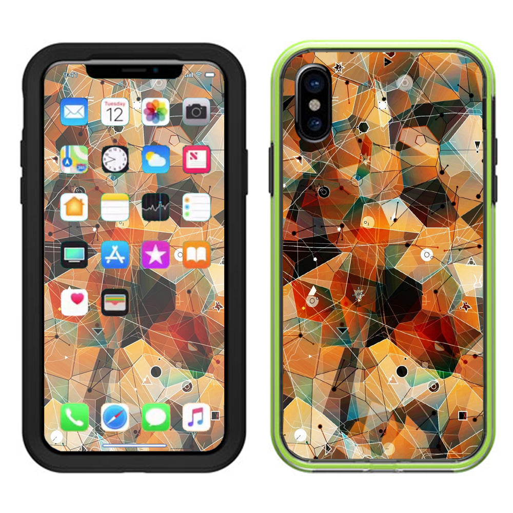 Abstract Triangles Lifeproof Slam Case iPhone X Skin