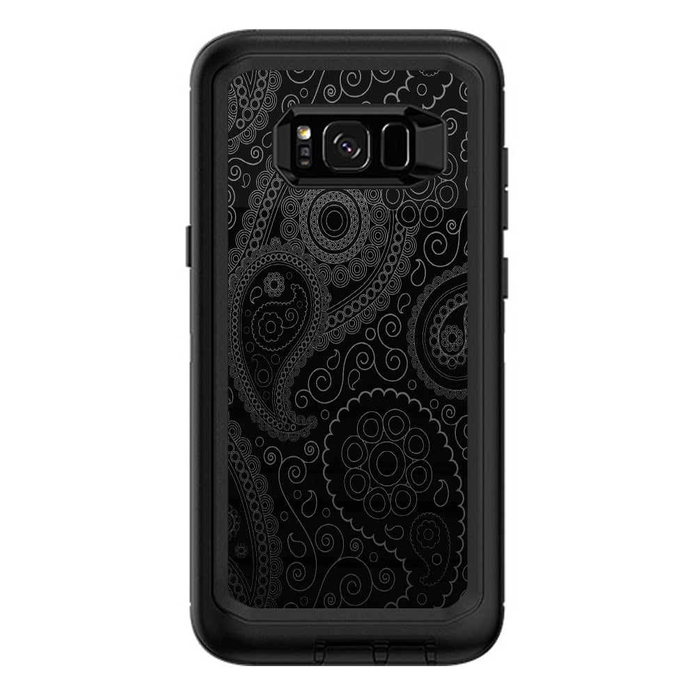  Paisley Black Otterbox Defender Samsung Galaxy S8 Plus Skin