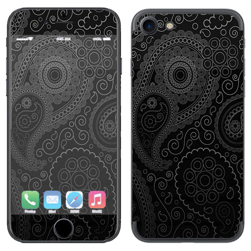  Paisley Black Apple iPhone 7 or iPhone 8 Skin