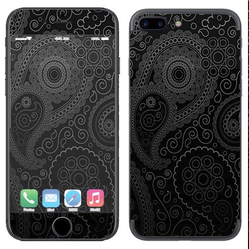  Paisley Black Apple  iPhone 7+ Plus / iPhone 8+ Plus Skin