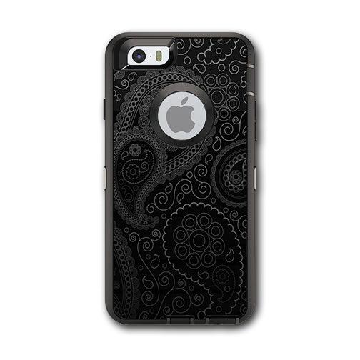  Paisley Black Otterbox Defender iPhone 6 Skin