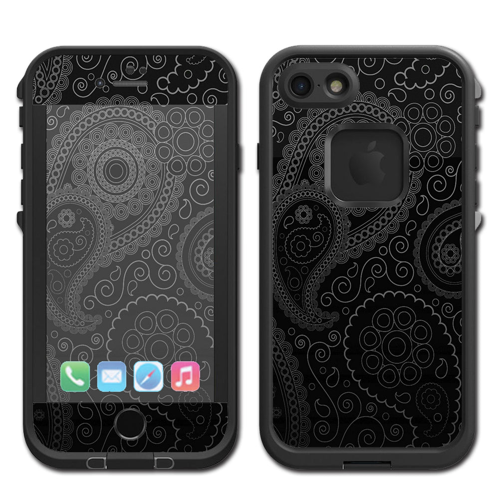  Paisley Black Lifeproof Fre iPhone 7 or iPhone 8 Skin