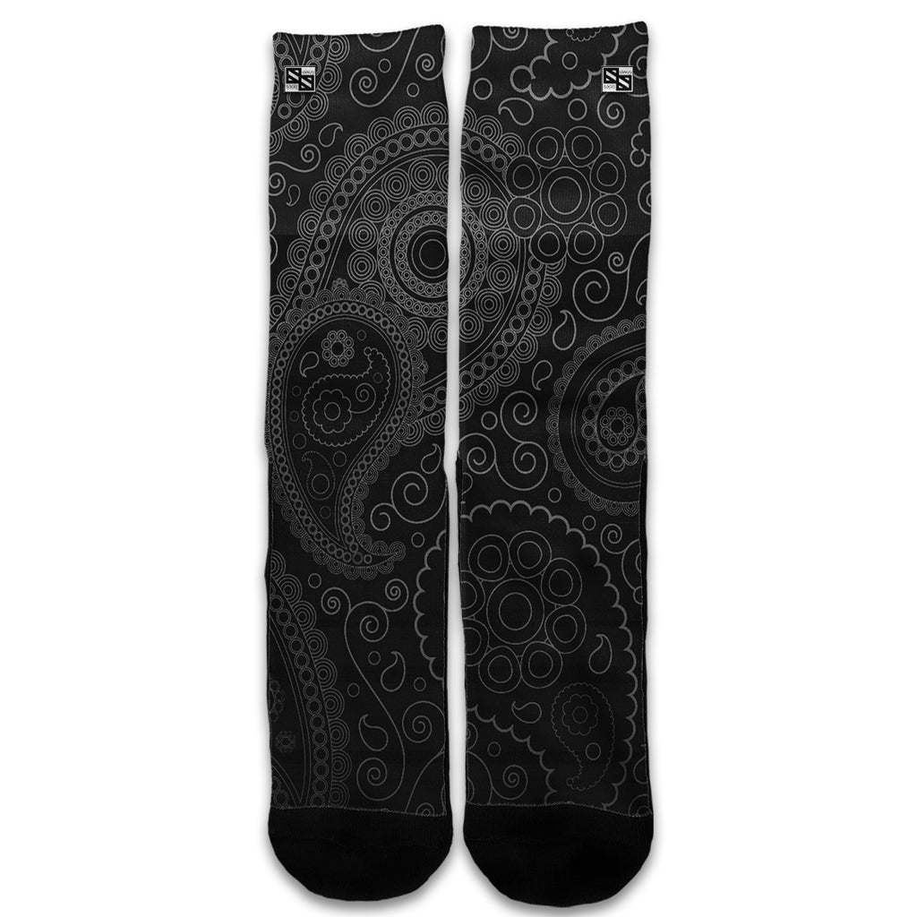  Paisley Black Universal Socks