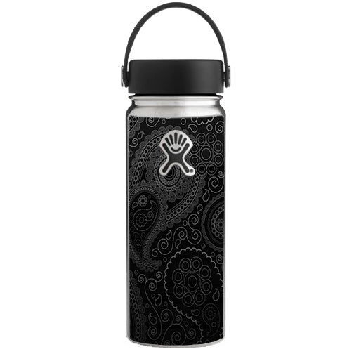  Paisley Black Hydroflask 18oz Wide Mouth Skin