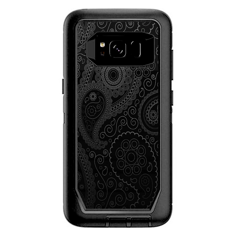  Paisley Black Otterbox Defender Samsung Galaxy S8 Skin