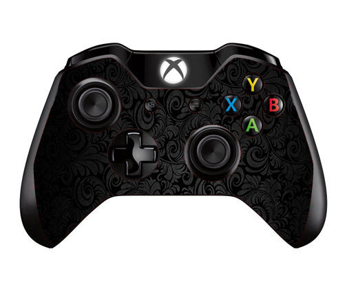  Black Floral Microsoft Xbox One Controller Skin