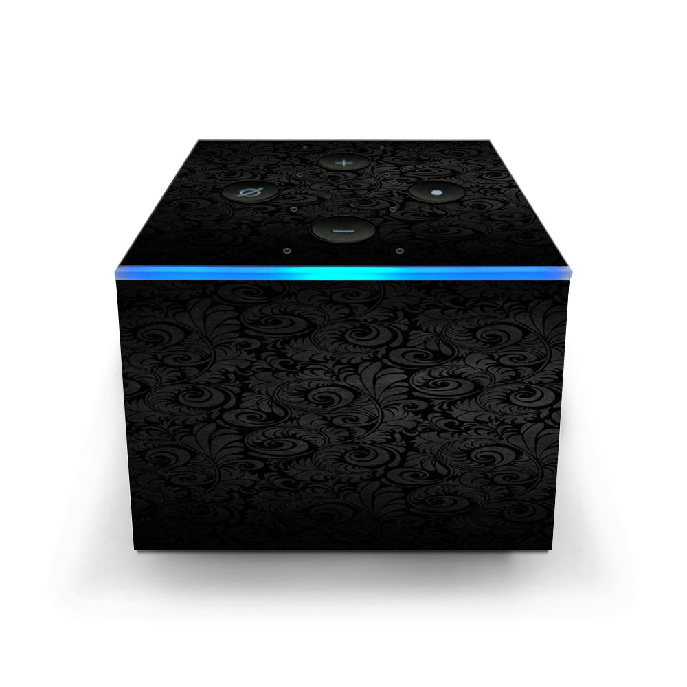  Black Floral Amazon Fire TV Cube Skin
