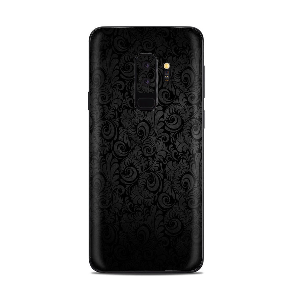  Black Floral Samsung Galaxy S9 Plus Skin