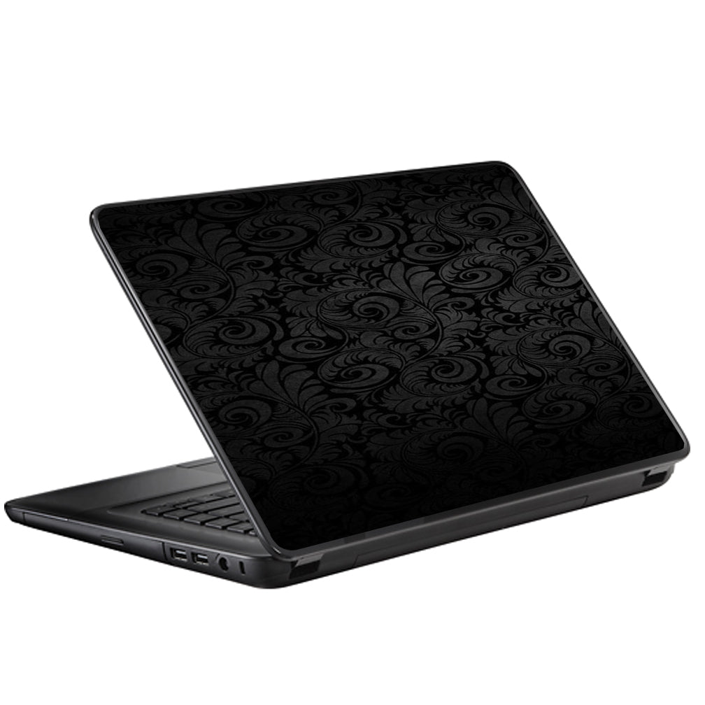  Black Floral Universal 13 to 16 inch wide laptop Skin