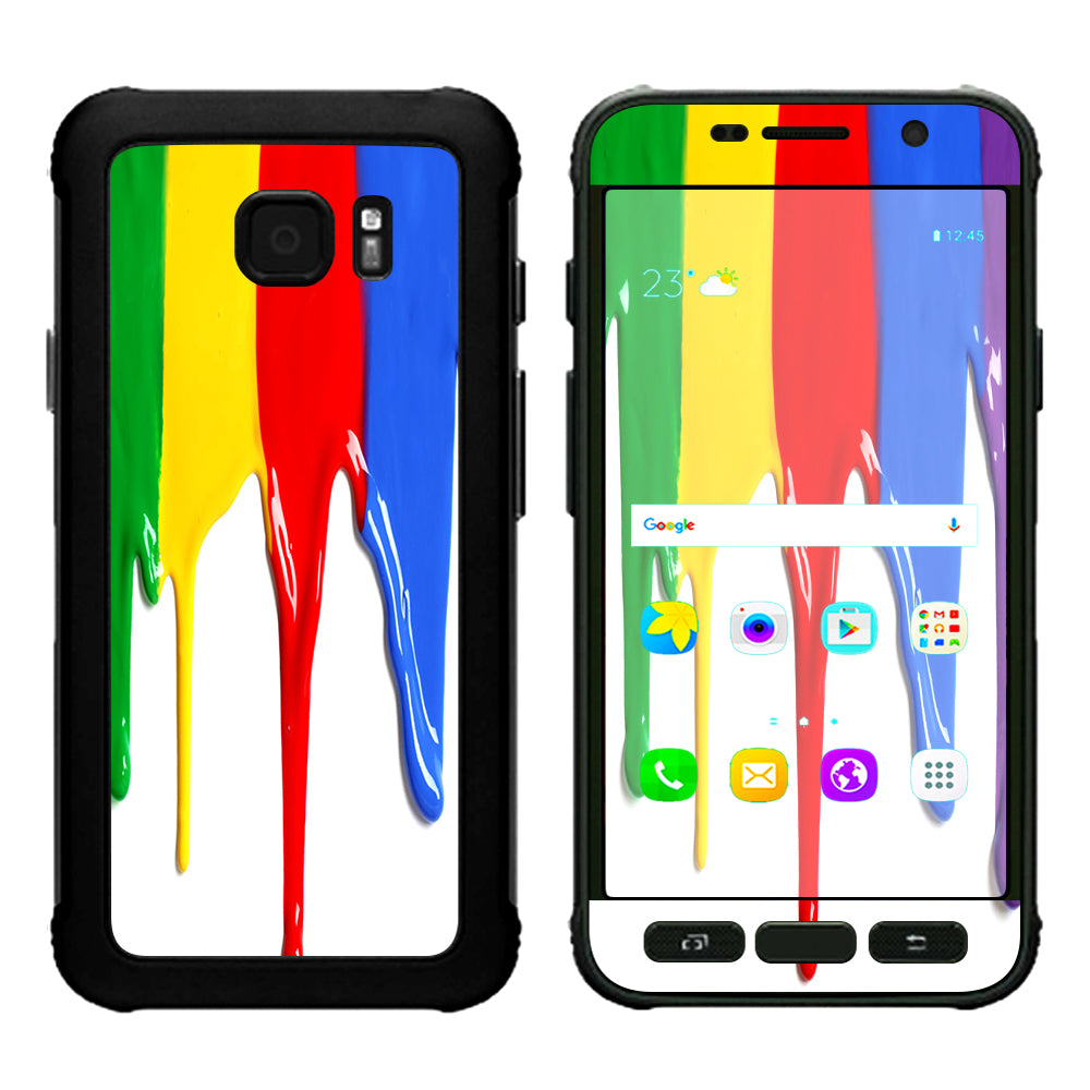  Dripping Paint Samsung Galaxy S7 Active Skin