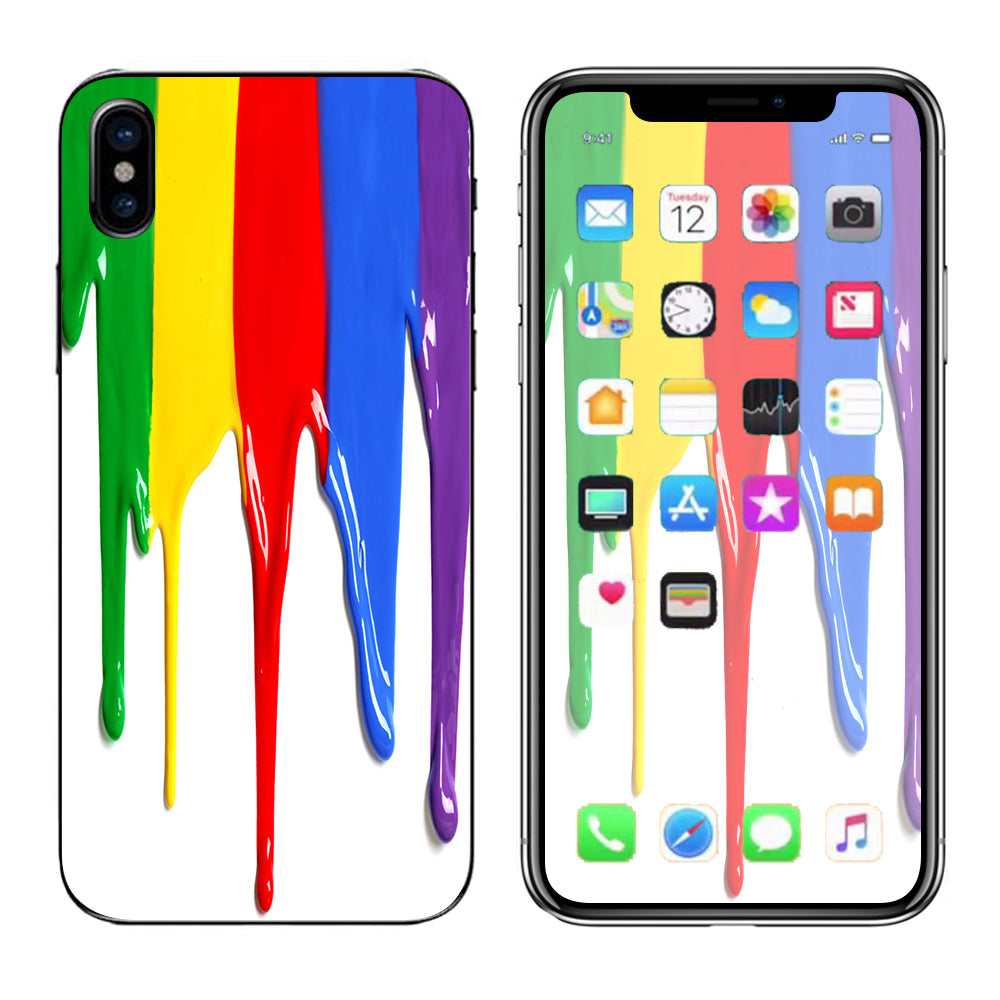  Dripping Paint Apple iPhone X Skin