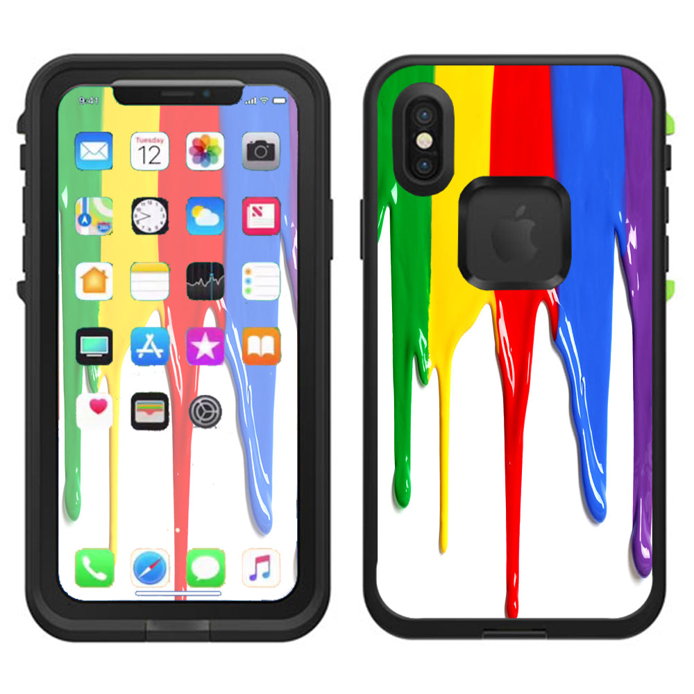  Dripping Paint Lifeproof Fre Case iPhone X Skin