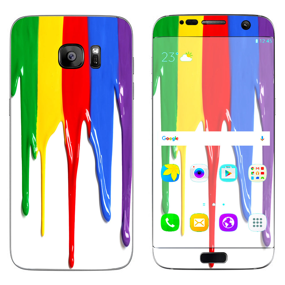  Dripping Paint Samsung Galaxy S7 Edge Skin