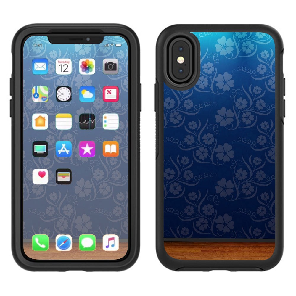  Floral Wall Otterbox Defender Apple iPhone X Skin