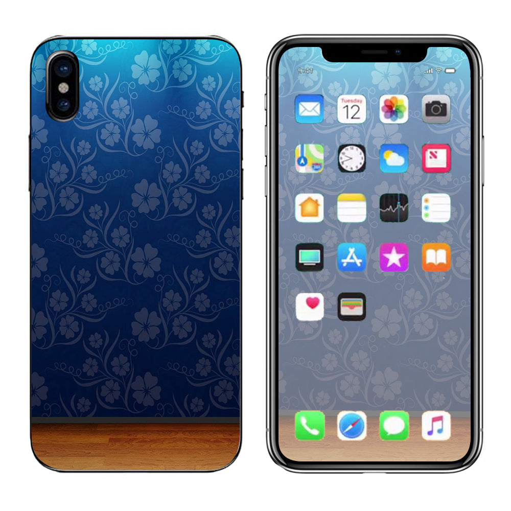  Floral Wall Apple iPhone X Skin