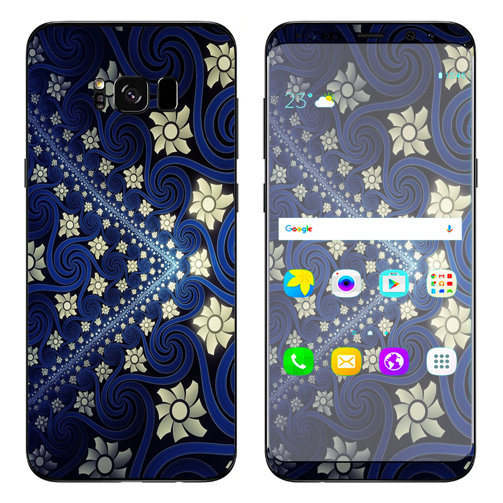  Flowers And Swirls Samsung Galaxy S8 Plus Skin