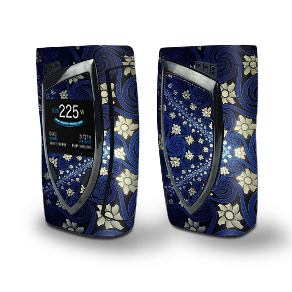 Skin Decal Vinyl Wrap for Smok Devilkin Kit 225w Vape (includes TFV12 Prince Tank Skins) skins cover/ Flowers and Swirls