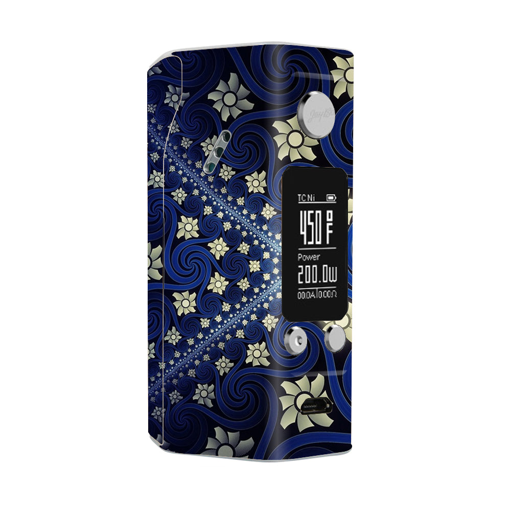  Flowers And Swirls Wismec Reuleaux RX200S Skin