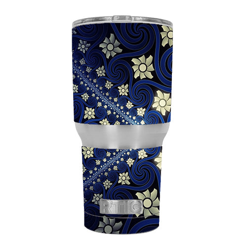  Flowers And Swirls RTIC 30oz Tumbler Skin