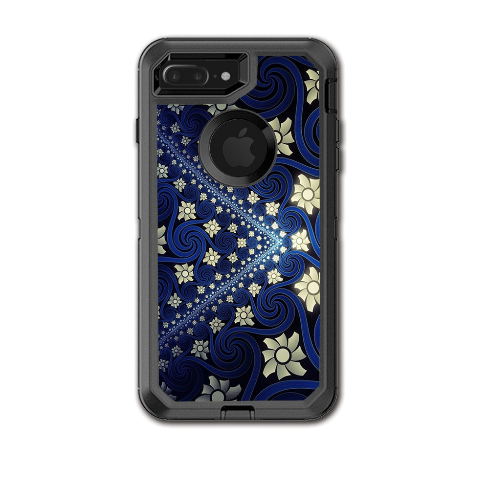  Flowers And Swirls Otterbox Defender iPhone 7+ Plus or iPhone 8+ Plus Skin