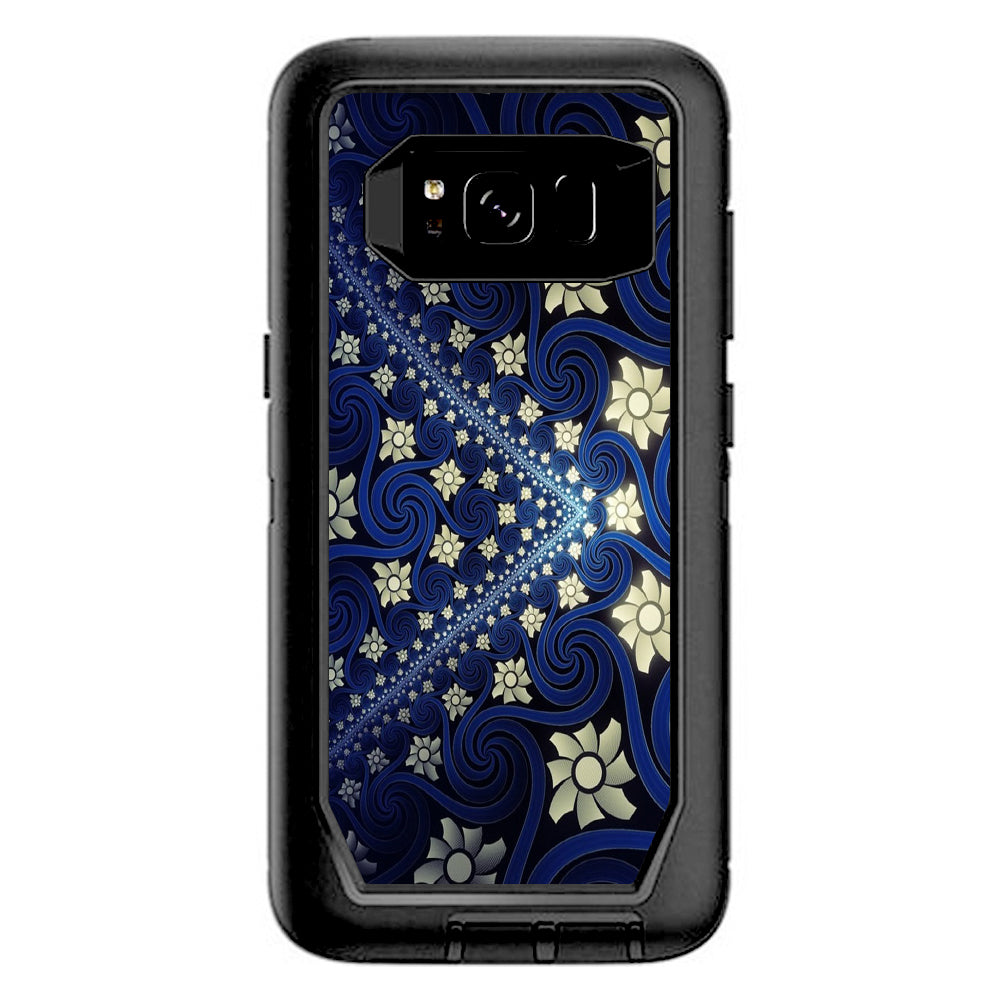  Flowers And Swirls Otterbox Defender Samsung Galaxy S8 Skin