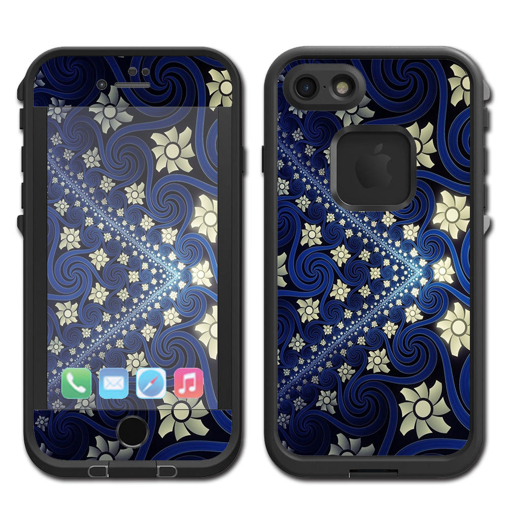  Flowers And Swirls Lifeproof Fre iPhone 7 or iPhone 8 Skin