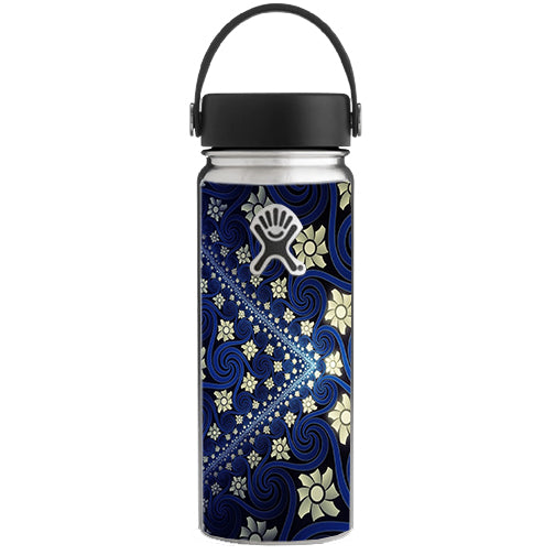  Flowers And Swirls Hydroflask 18oz Wide Mouth Skin
