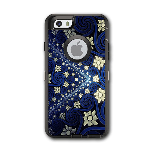  Flowers And Swirls Otterbox Defender iPhone 6 Skin