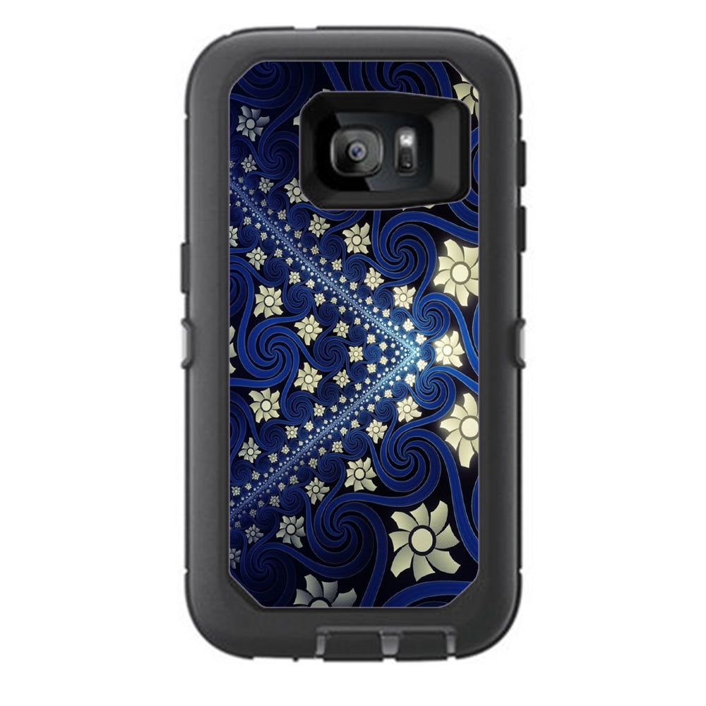  Flowers And Swirls Otterbox Defender Samsung Galaxy S7 Skin