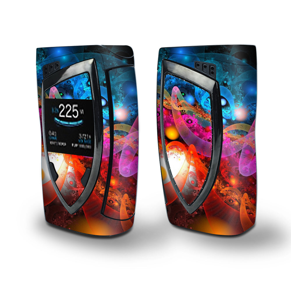 Skin Decal Vinyl Wrap for Smok Devilkin Kit 225w Vape (includes TFV12 Prince Tank Skins) skins cover/ Fractal Colors