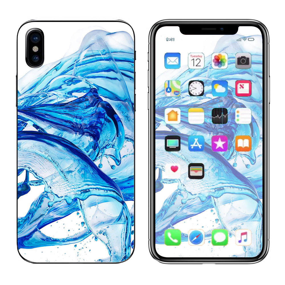  Water Splash Apple iPhone X Skin