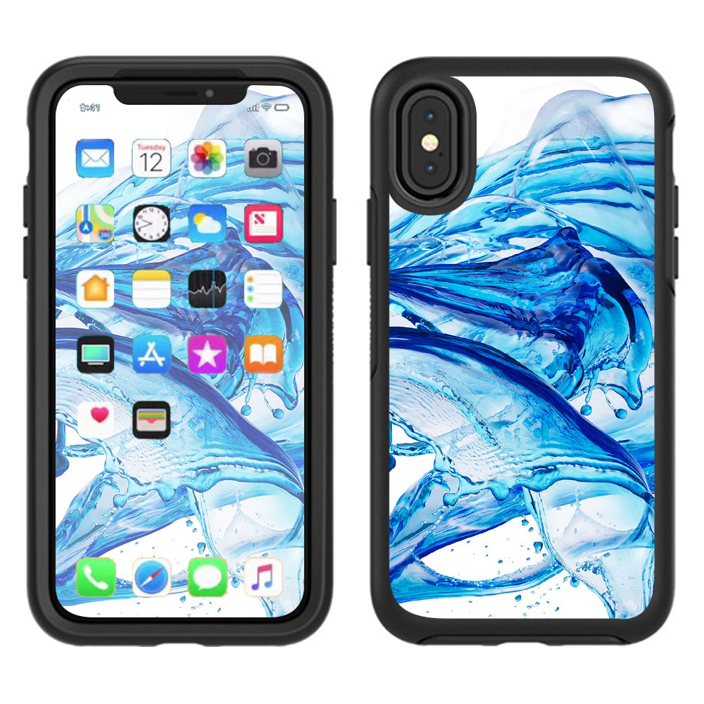  Water Splash Otterbox Defender Apple iPhone X Skin