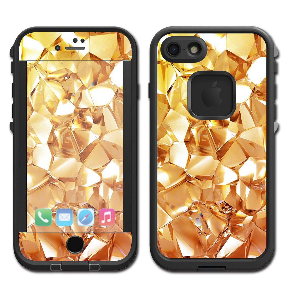  Geometric Gold Lifeproof Fre iPhone 7 or iPhone 8 Skin