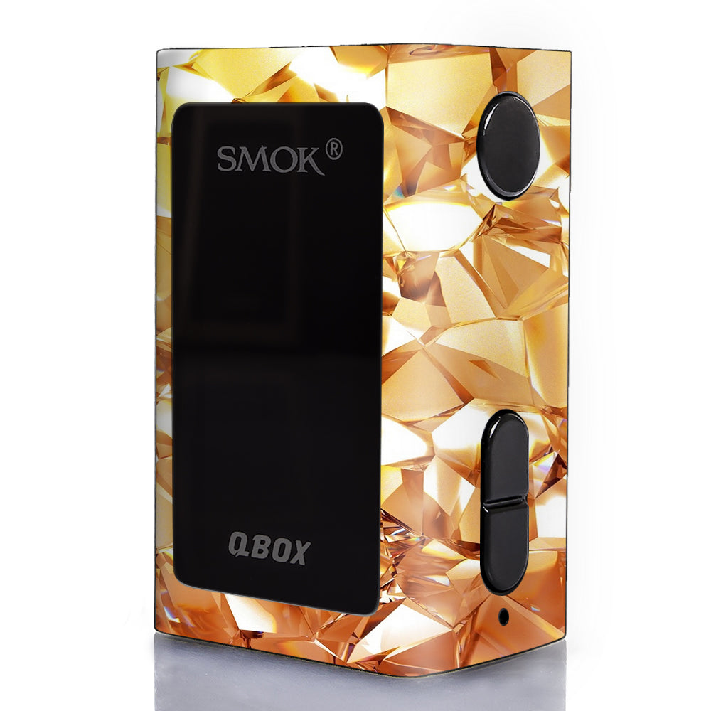  Geometric Gold Smok Q-Box Skin