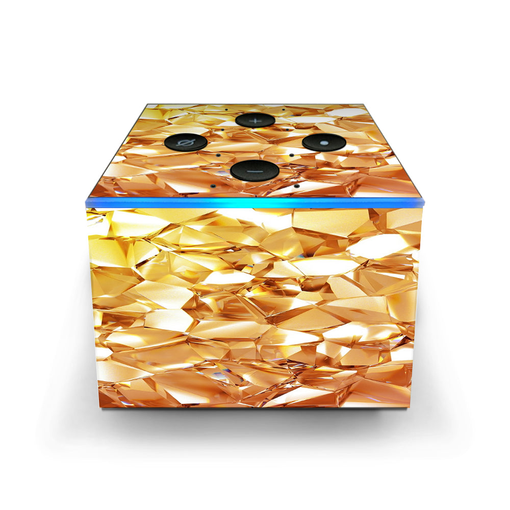  Geometric Gold Amazon Fire TV Cube Skin