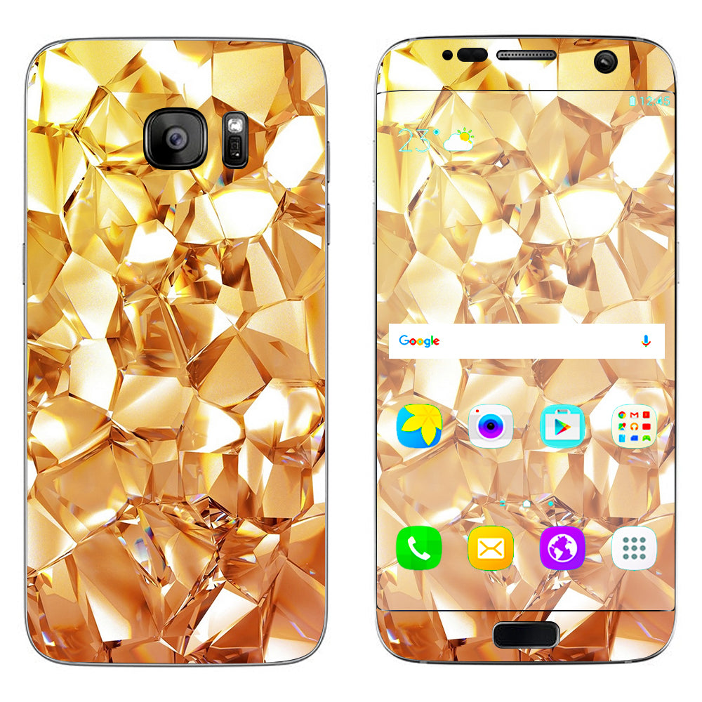  Geometric Gold Samsung Galaxy S7 Edge Skin
