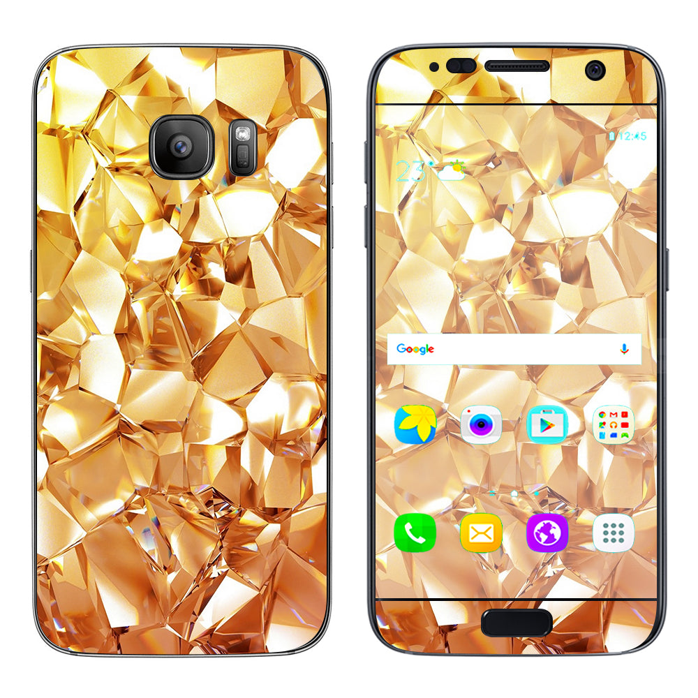  Geometric Gold Samsung Galaxy S7 Skin