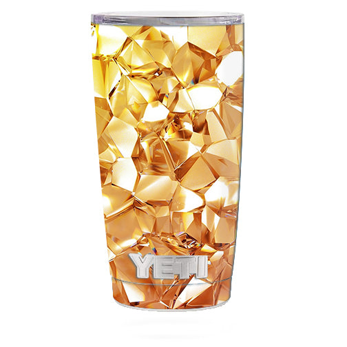  Geometric Gold Yeti 20oz Rambler Tumbler Skin
